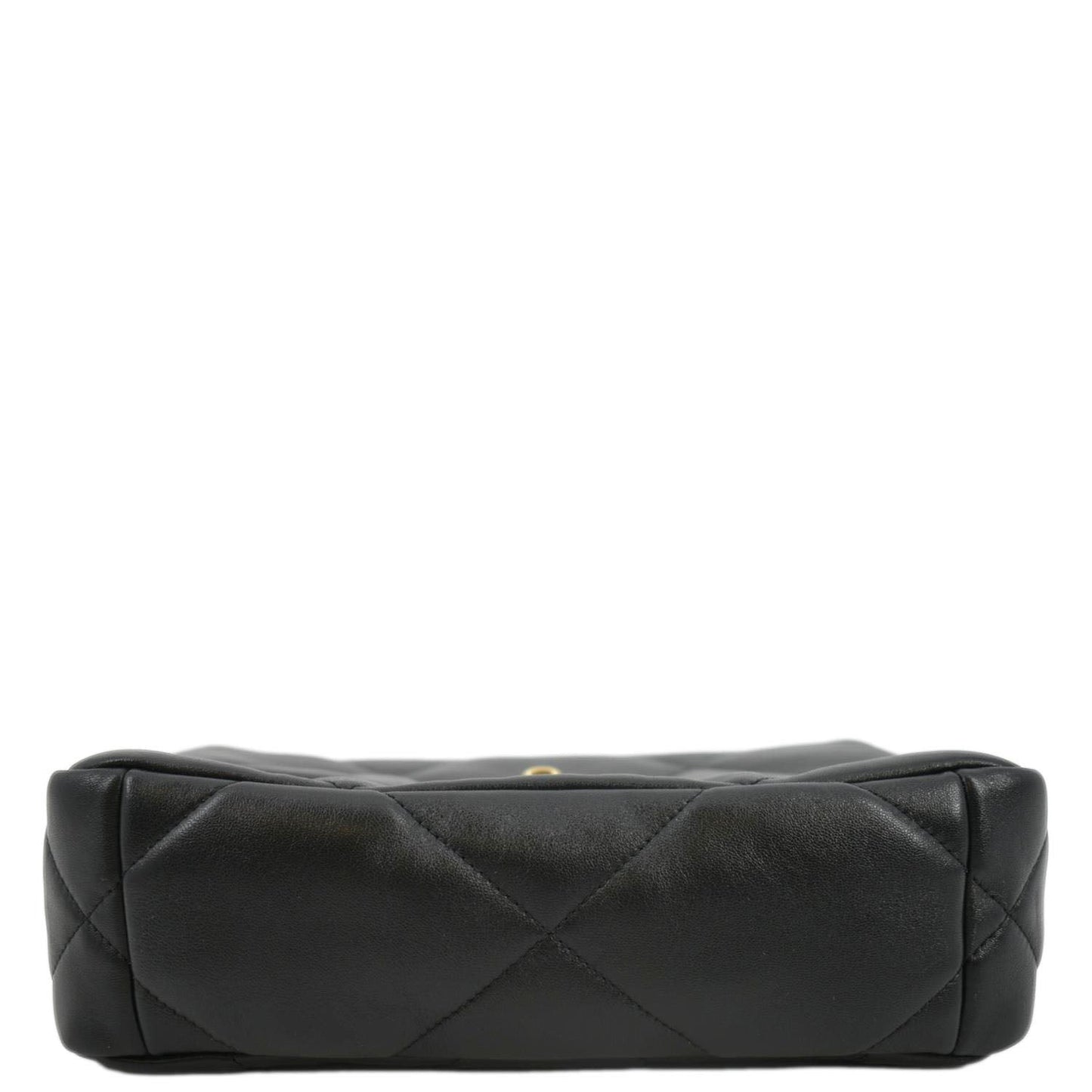 CHANEL 19 Small Flap Quilted Lambskin Leather Shoulder Bag Black