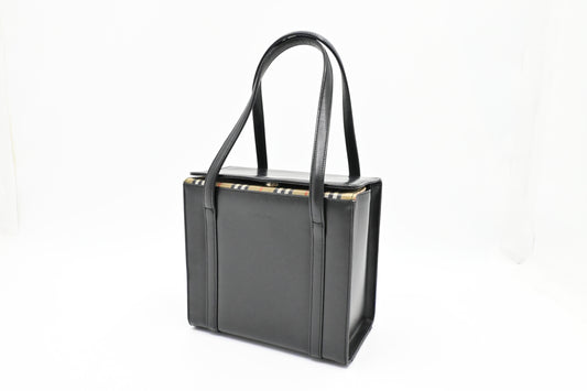 Burberry Box Handbag in Black Leather