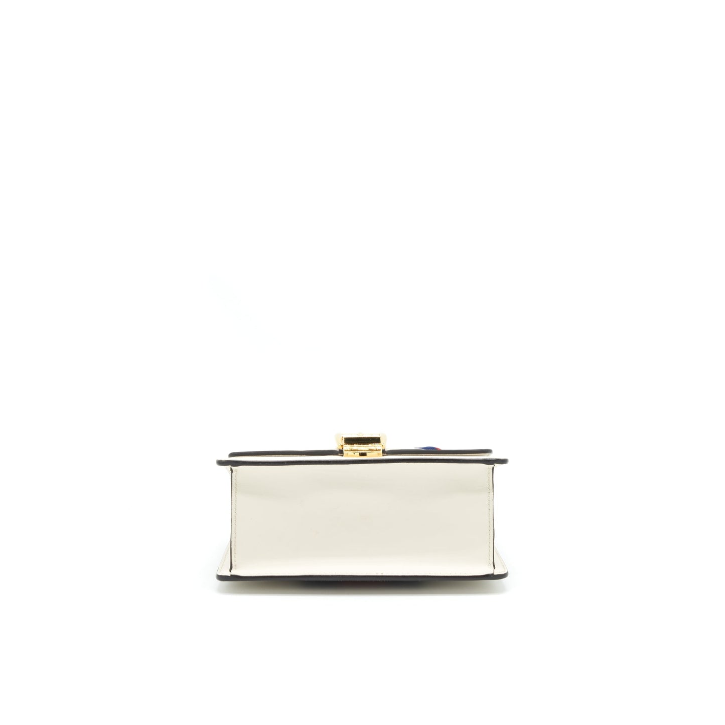 GUCCI SYLVIE LEATHER CHAIN Purse WHITE
