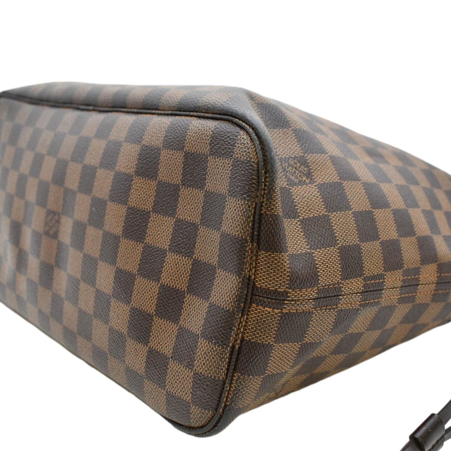 LOUIS VUITTON Neverfull MM Damier Ebene Tote Bag Brown