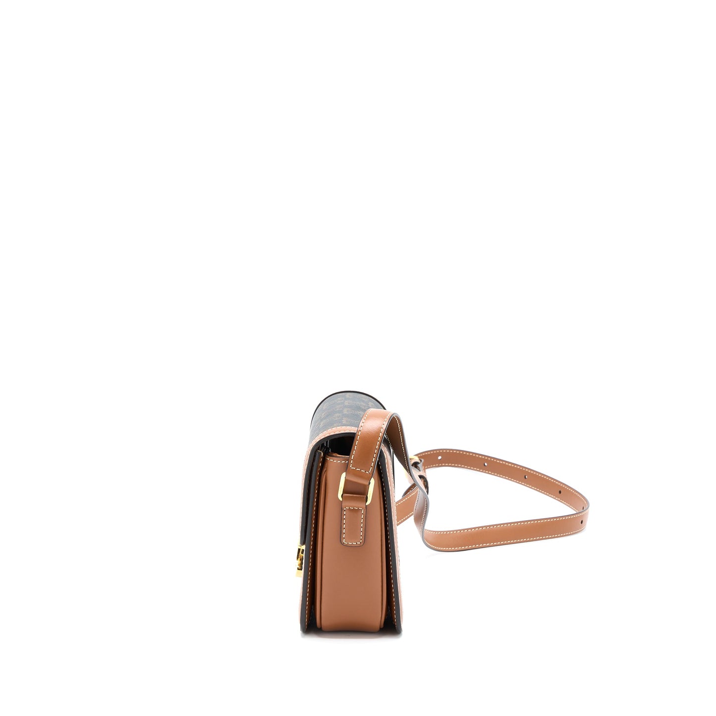 Celine Teen Triomphe Purse In Triomphe Canvas And Calfskin