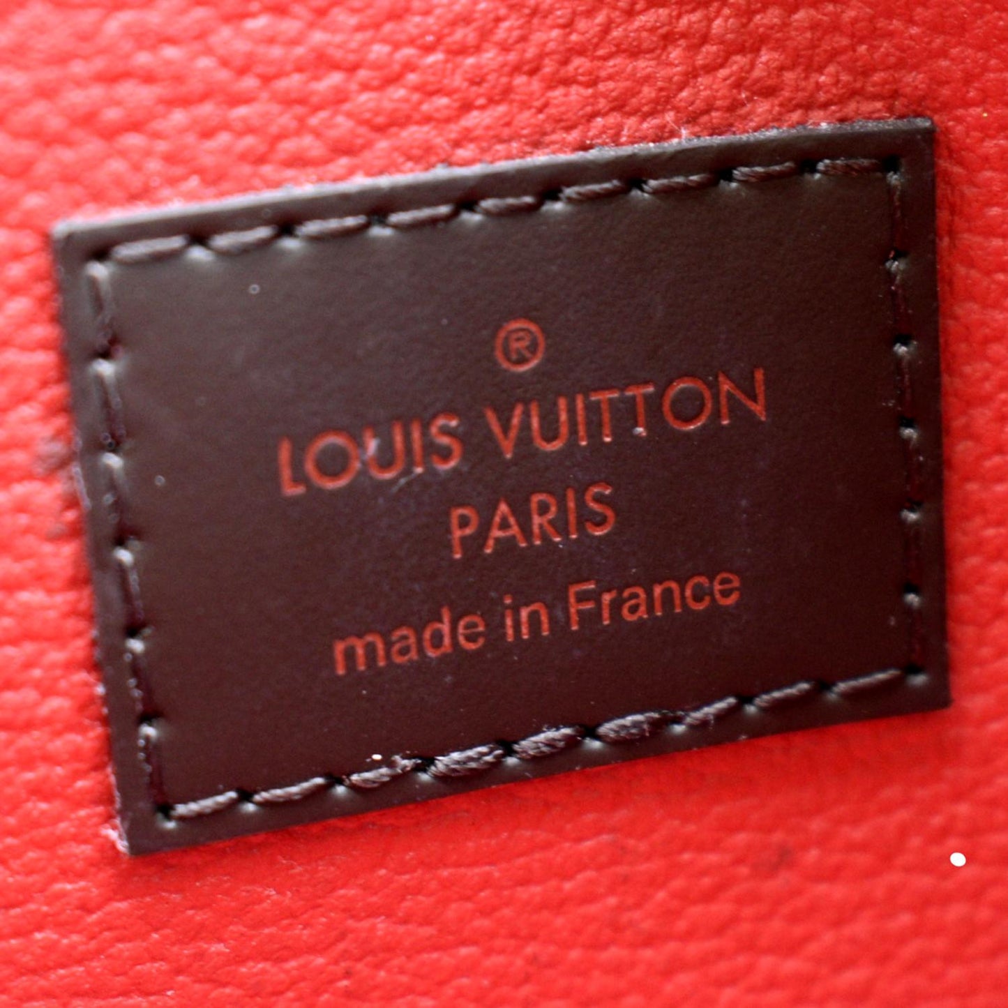 LOUIS VUITTON Damier Ebene Cosmetic Pouch Brown