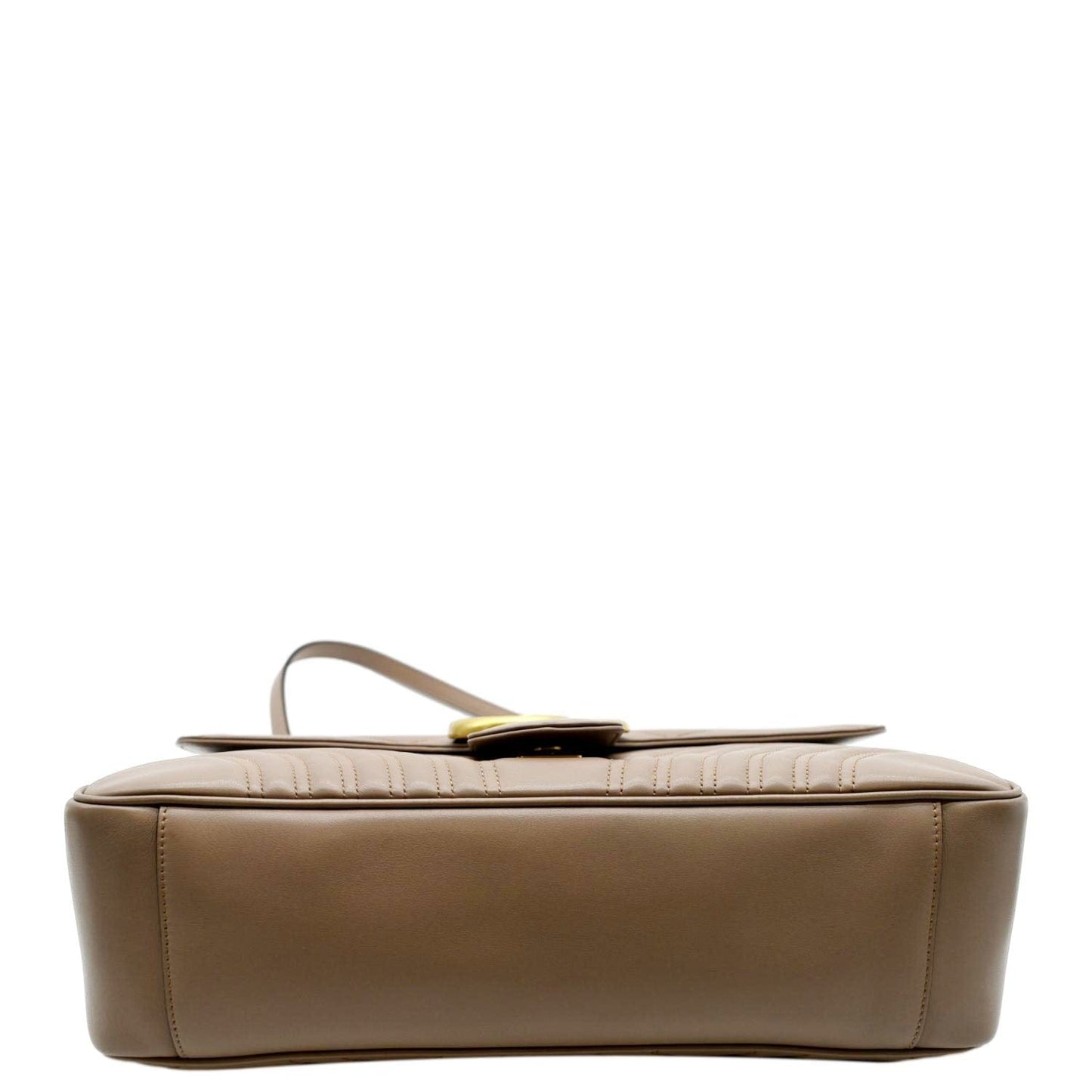 GUCCI Large GG Marmont Calfskin Matelasse Leather Shoulder Bag Nude 498090