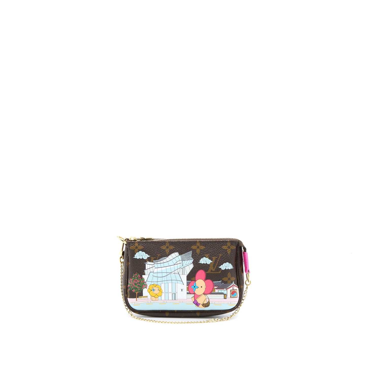 Louis Vuitton Mini Pochette Accesscories Monogram Canvas/Hot Pink