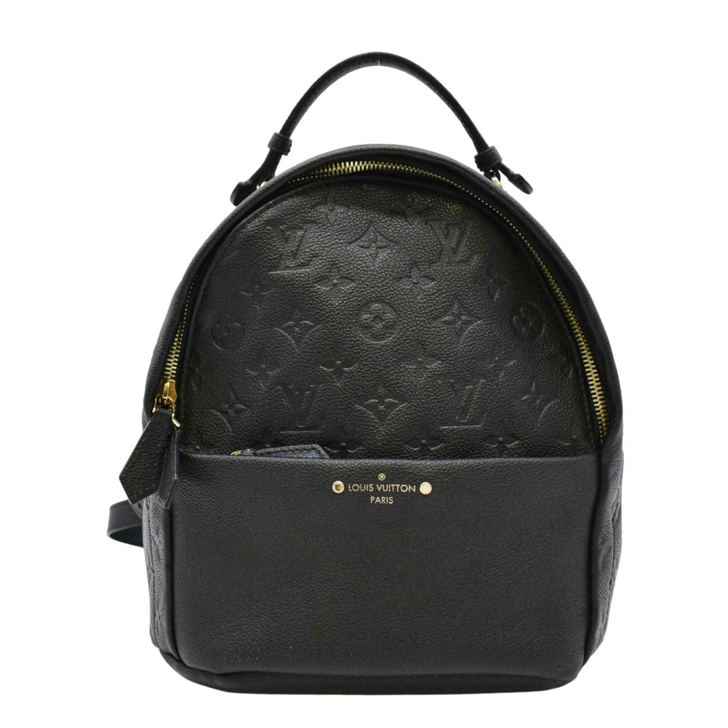 LOUIS VUITTON Sorbonne Monogram Empreinte Leather Backpack Black