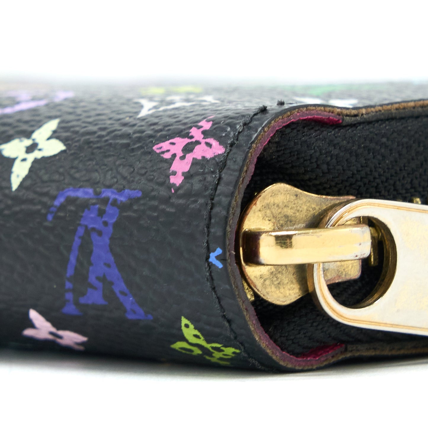 Louis Vuitton Zippy Long Wallet Black Multicolour Monogram Canvas