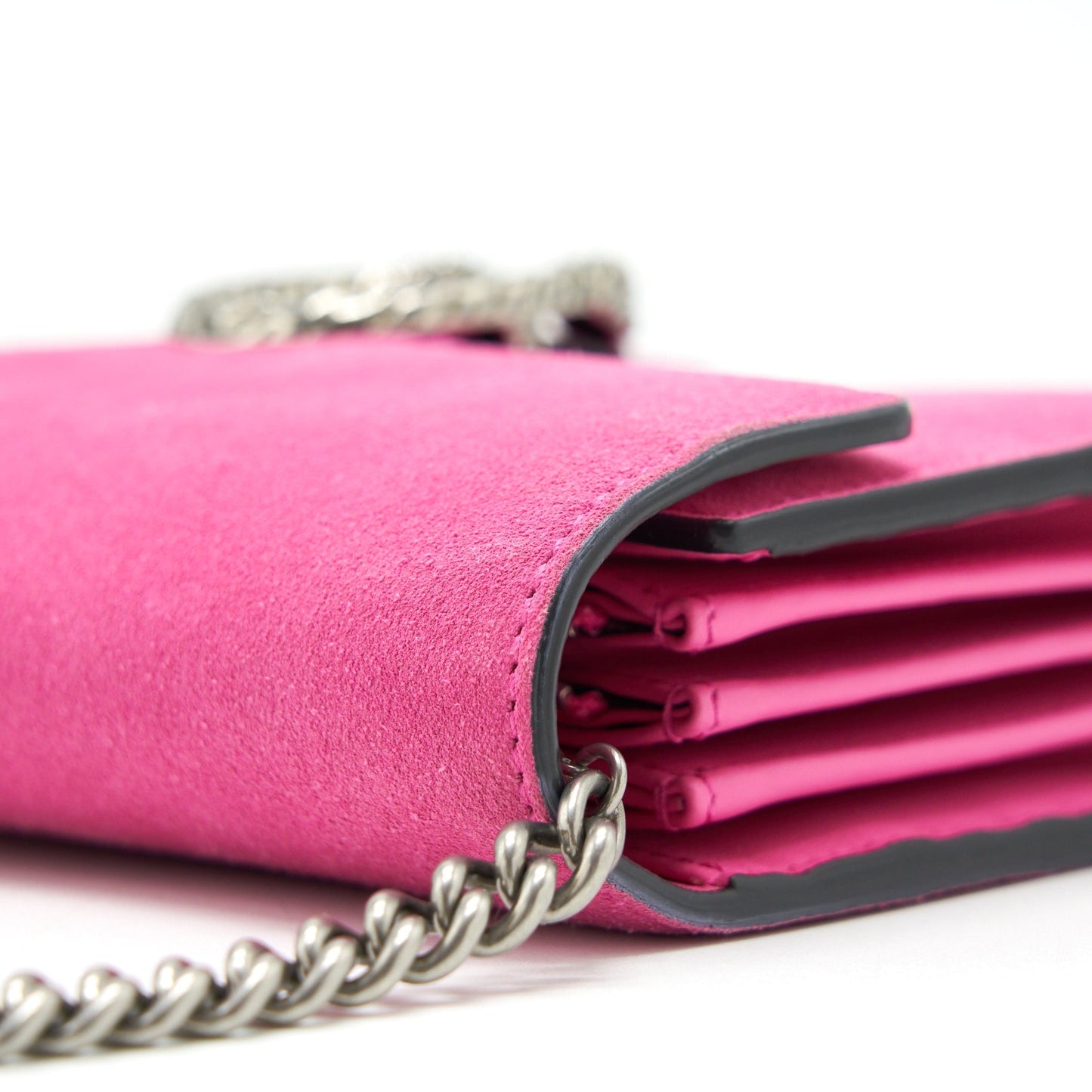 Gucci Dionysus Mini Chain Purse Suede Pink