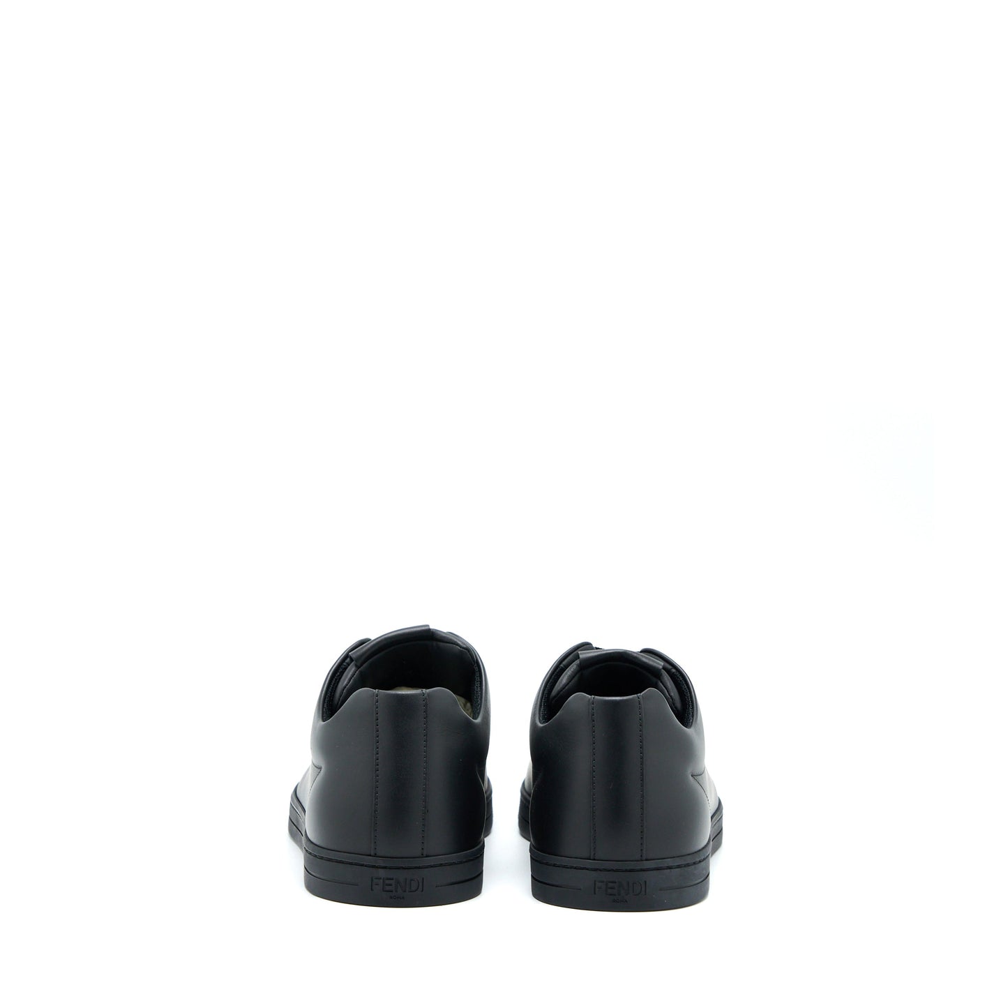 Fendi Size 5 Monster Sneaker Calfskin Black