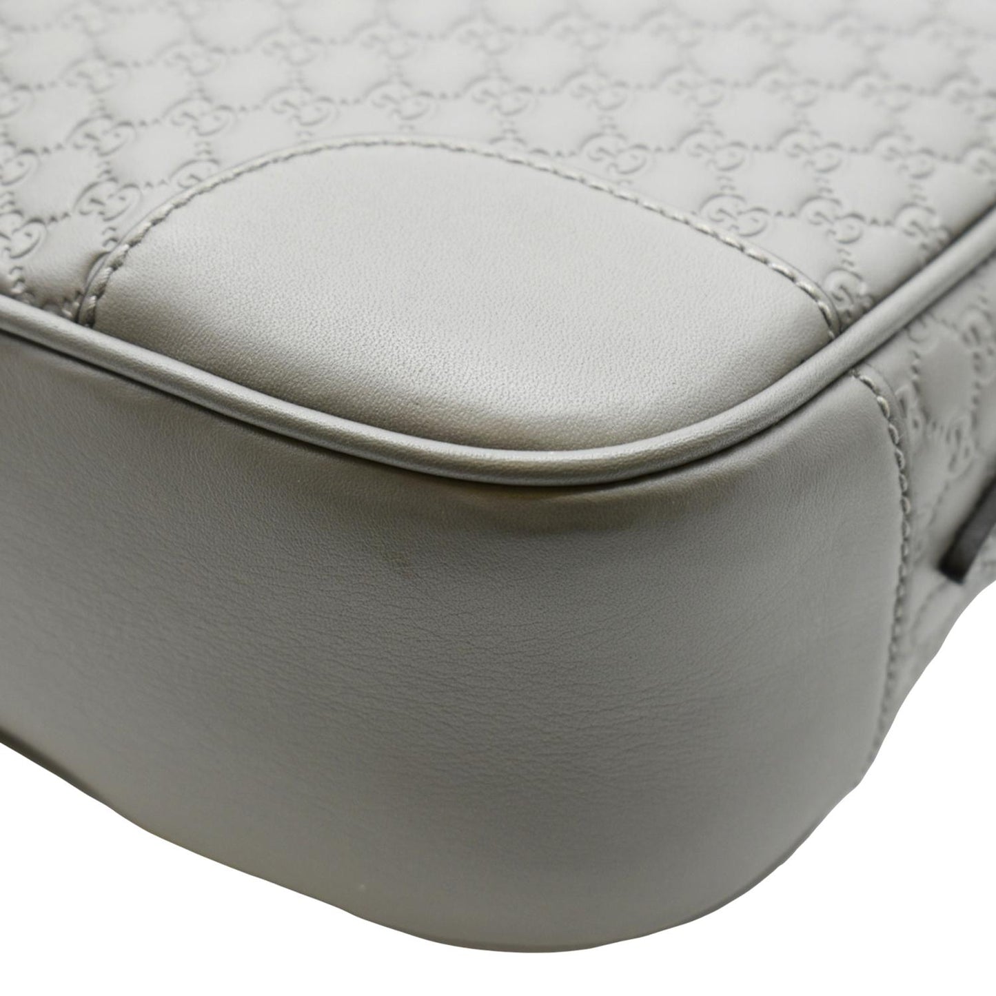 GUCCI Bree GG Leather Crossbody Bag Grey 449413