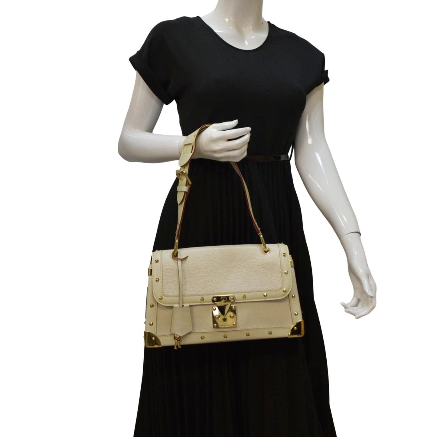 LOUIS VUITTON Suhali Le Talentueux Leather Shoulder Bag White