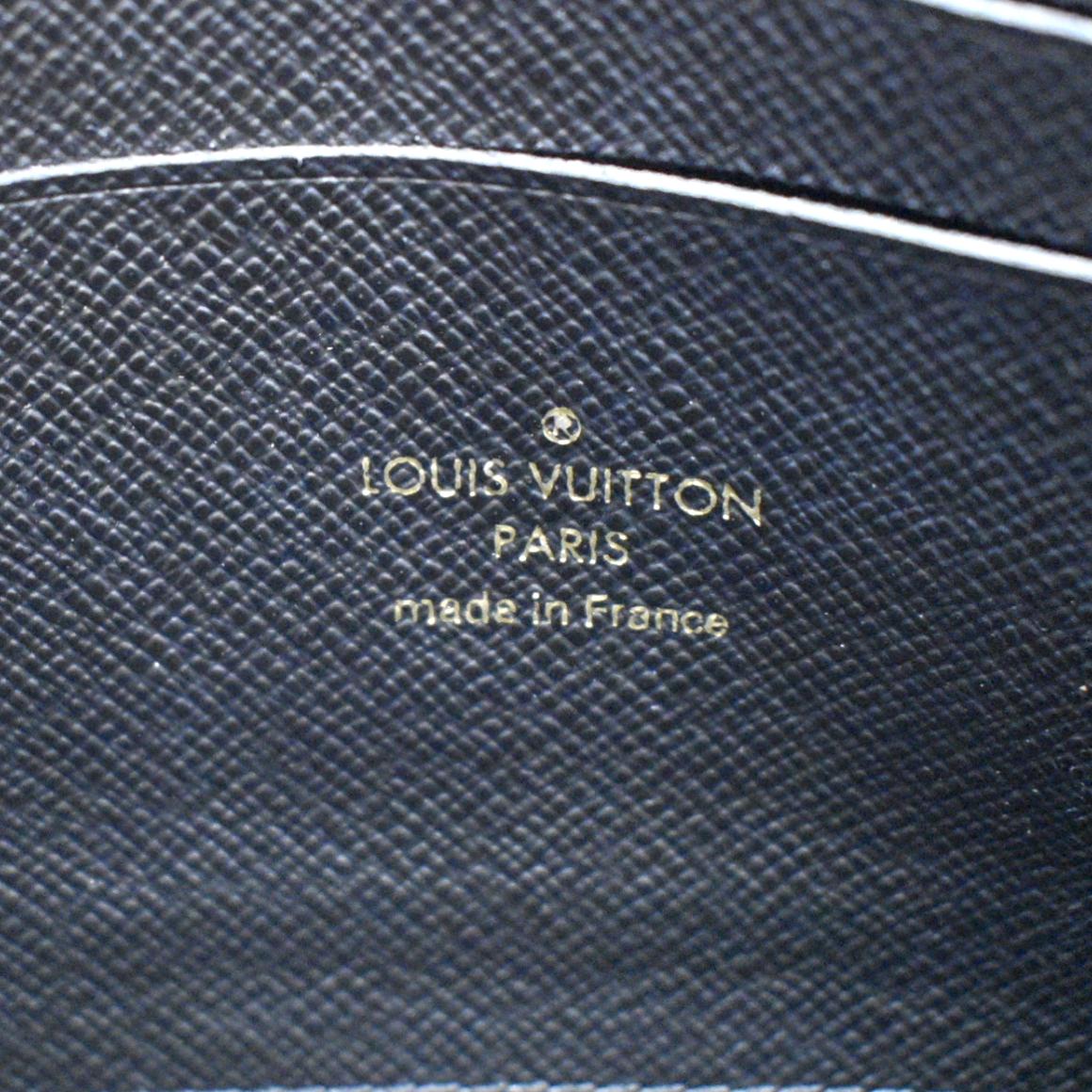 LOUIS VUITTON Double Zip Pochette Reverse Monogram Giant Crossbody Bag Brown