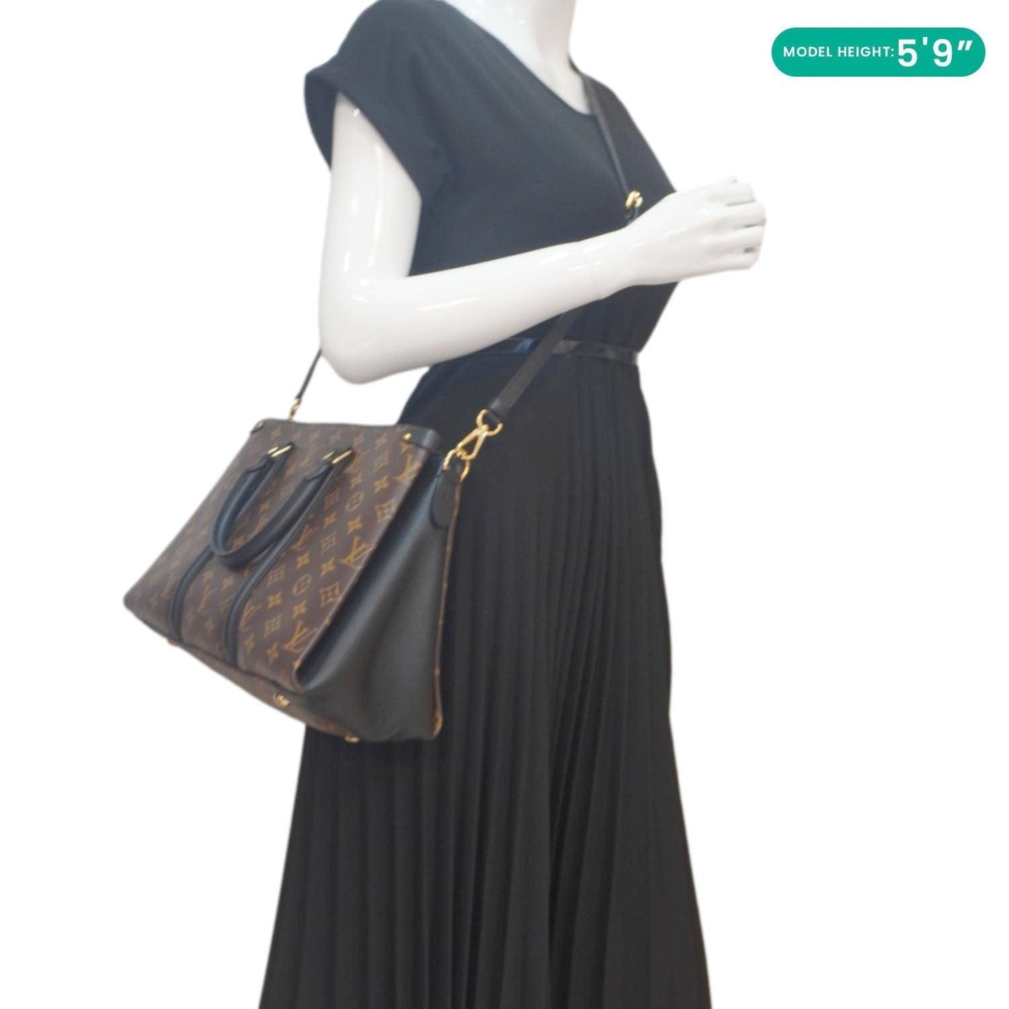 LOUIS VUITTON Soufflot MM Monogram Canvas Shoulder Bag Brown