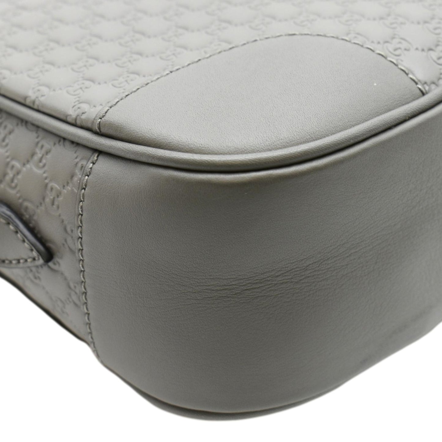 GUCCI Bree GG Leather Crossbody Bag Grey 449413