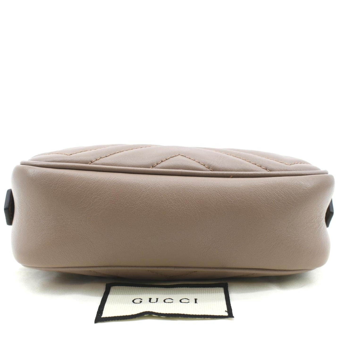 GUCCI GG Marmont Mini Matelasse Leather Crossbody Bag Dusty Pink 448065