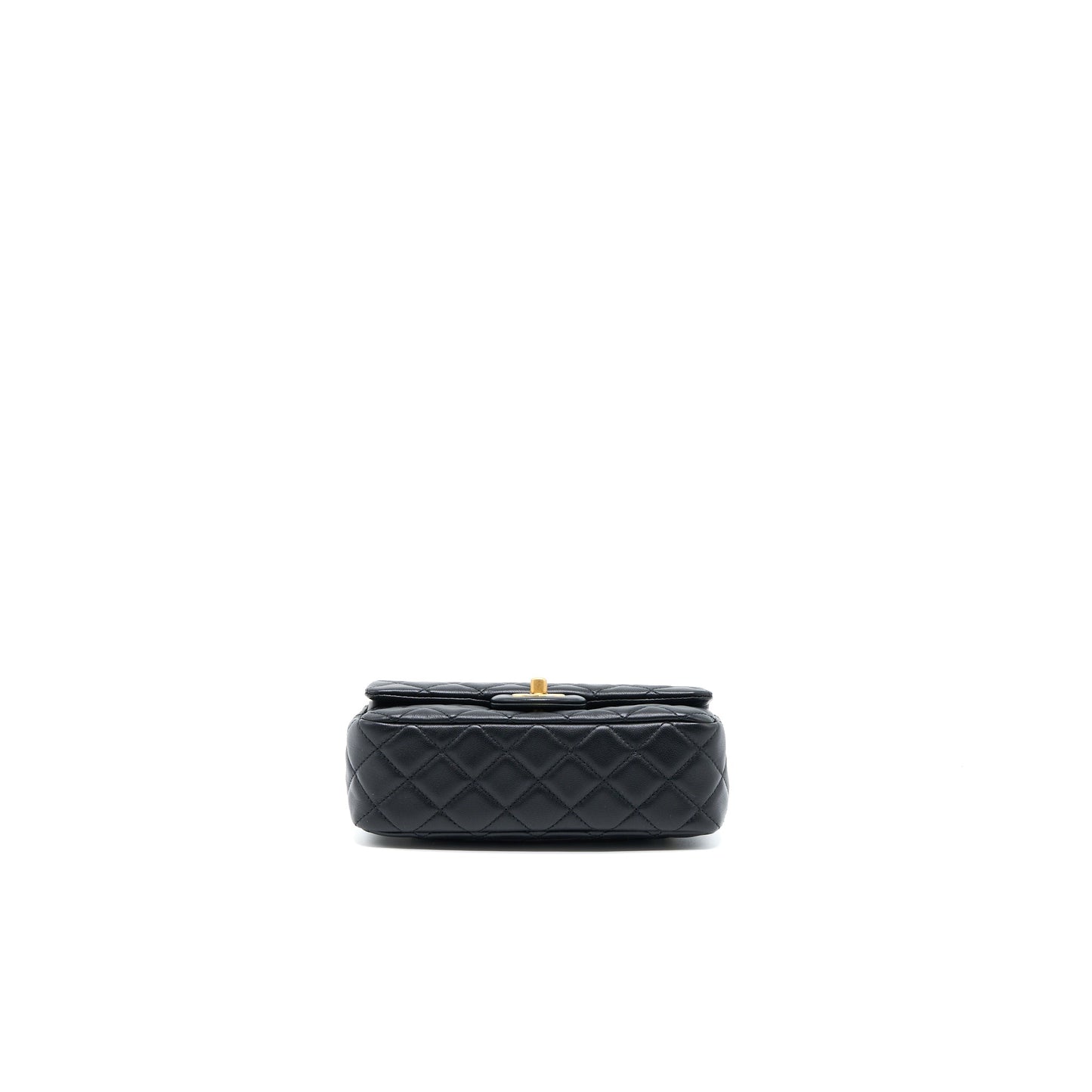 Chanel Pearl Crush Mini Rectangular Lambskin Black Brushed GHW (Microchip)