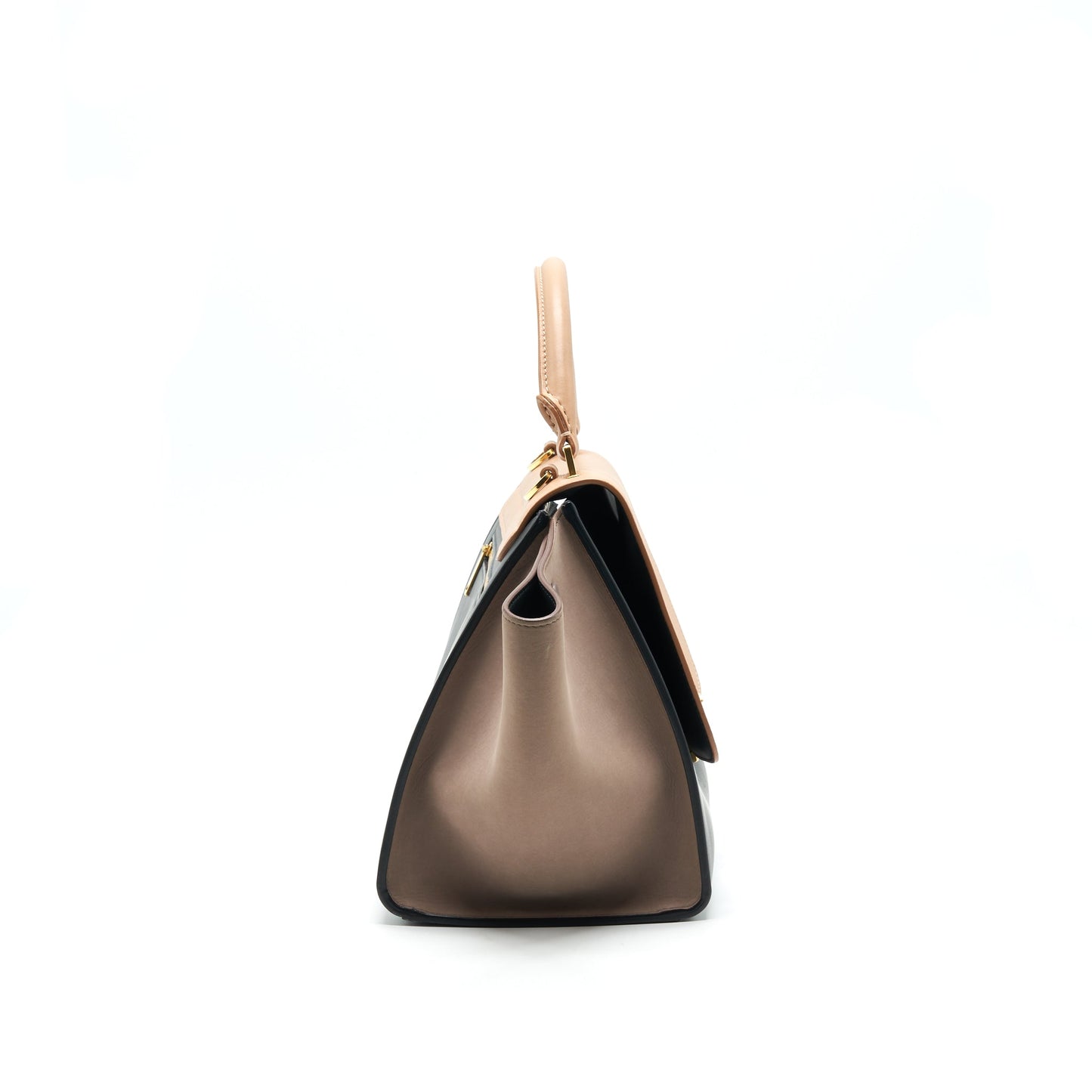 CELINE SMALL TRAPEZE BAG MULTI COLOuR BEIGE/ BLACK/ PINK BEIGE