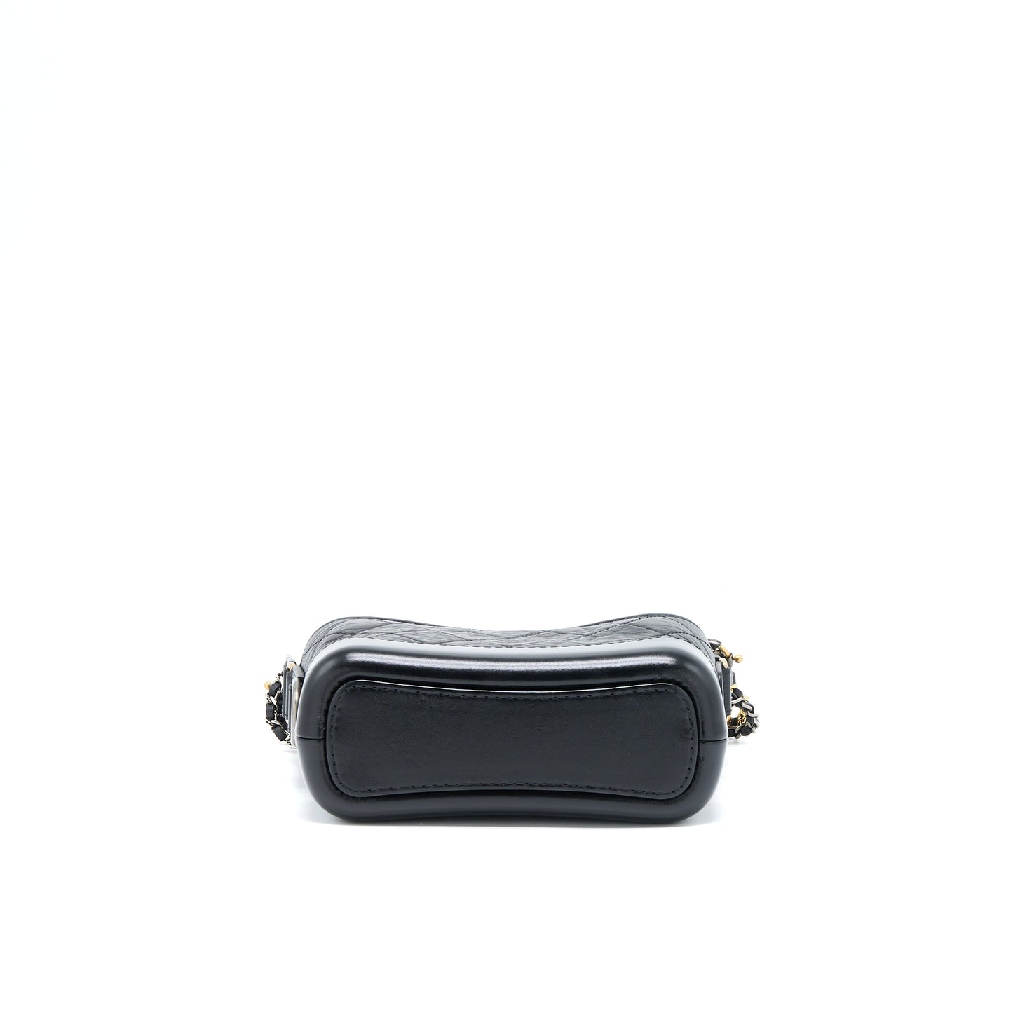 Chanel Small Gabrielle Hobo Bag With Top Handle Aged Calfskin Black Multicolour Hardware
