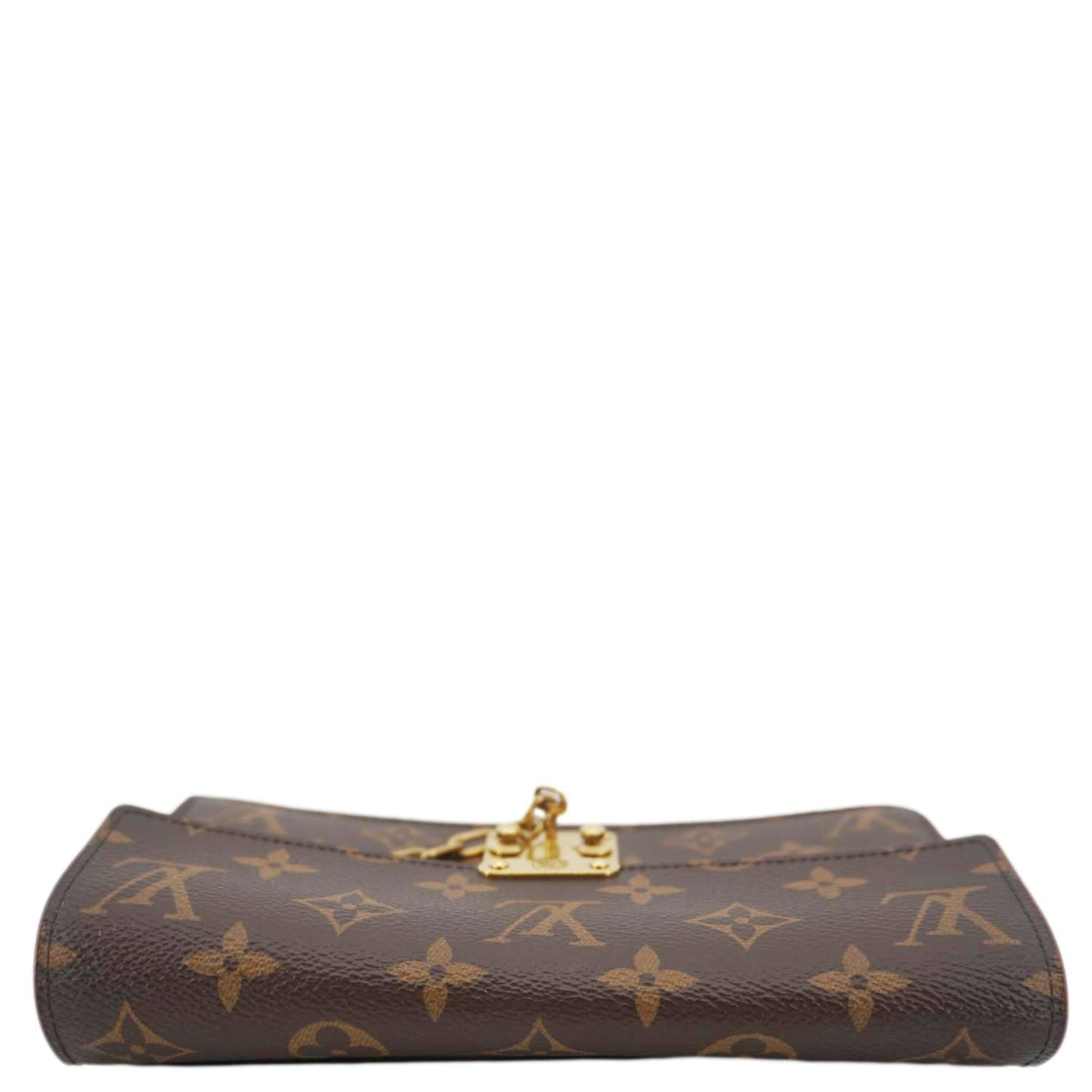 LOUIS VUITTON S Lock Monogram Canvas Belt Pouch Brown