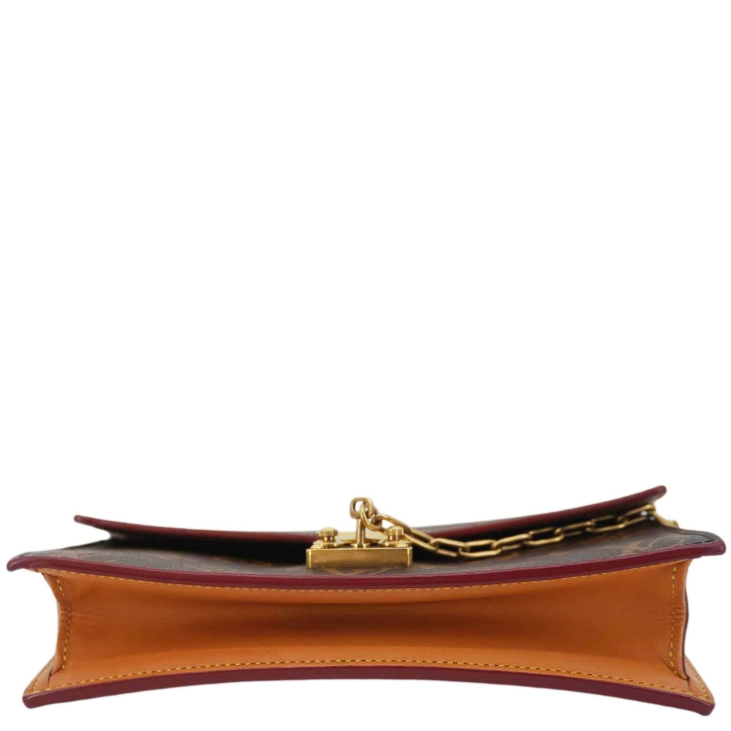 LOUIS VUITTON S Lock Monogram Canvas Belt Pouch Brown