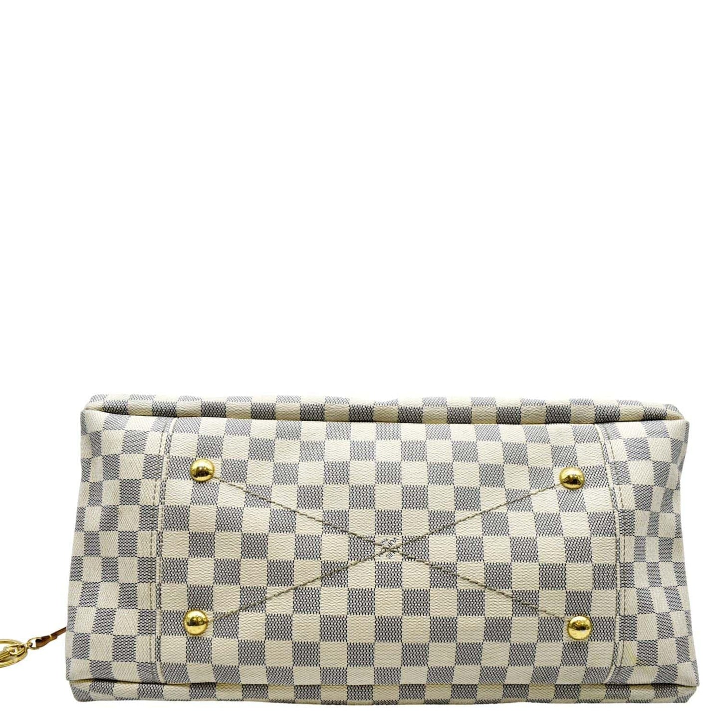 LOUIS VUITTON Artsy MM Damier Azur Hobo Bag White