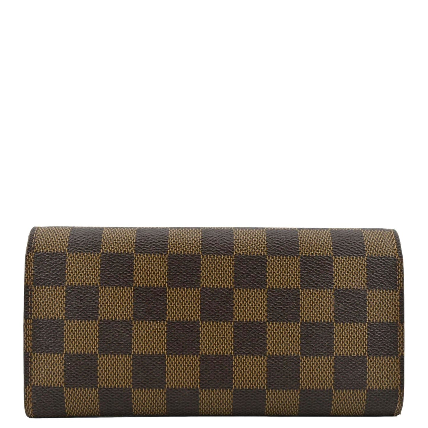 LOUIS VUITTON Emilie Damier Ebene Wallet Brown