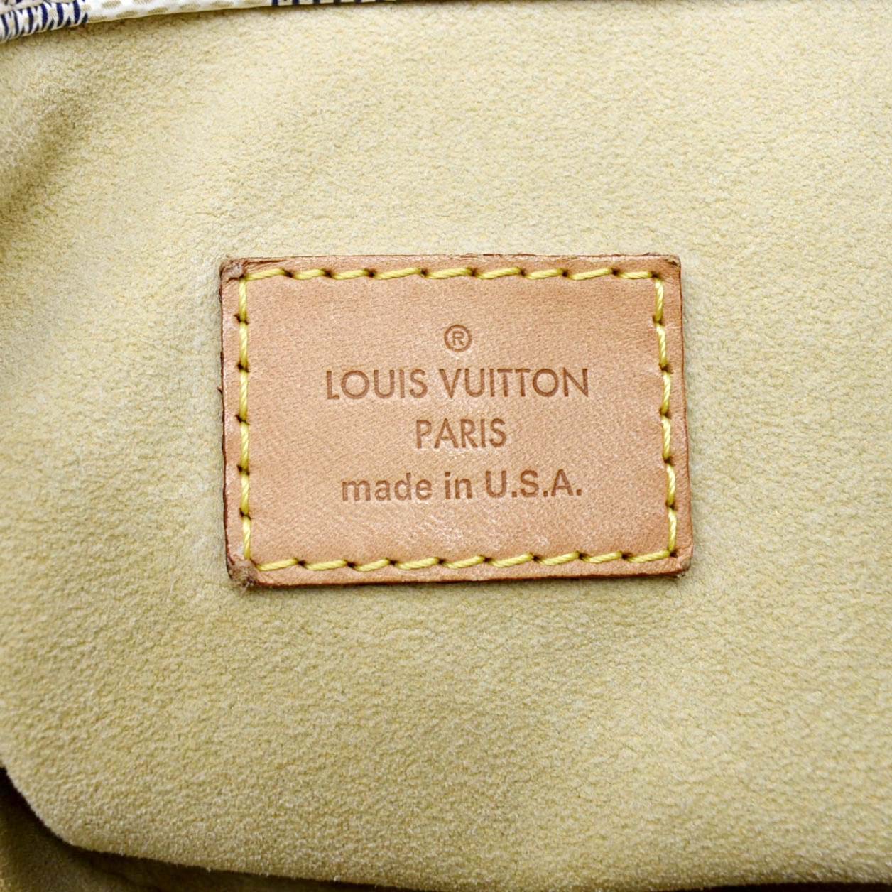LOUIS VUITTON Artsy MM Damier Azur Hobo Bag White