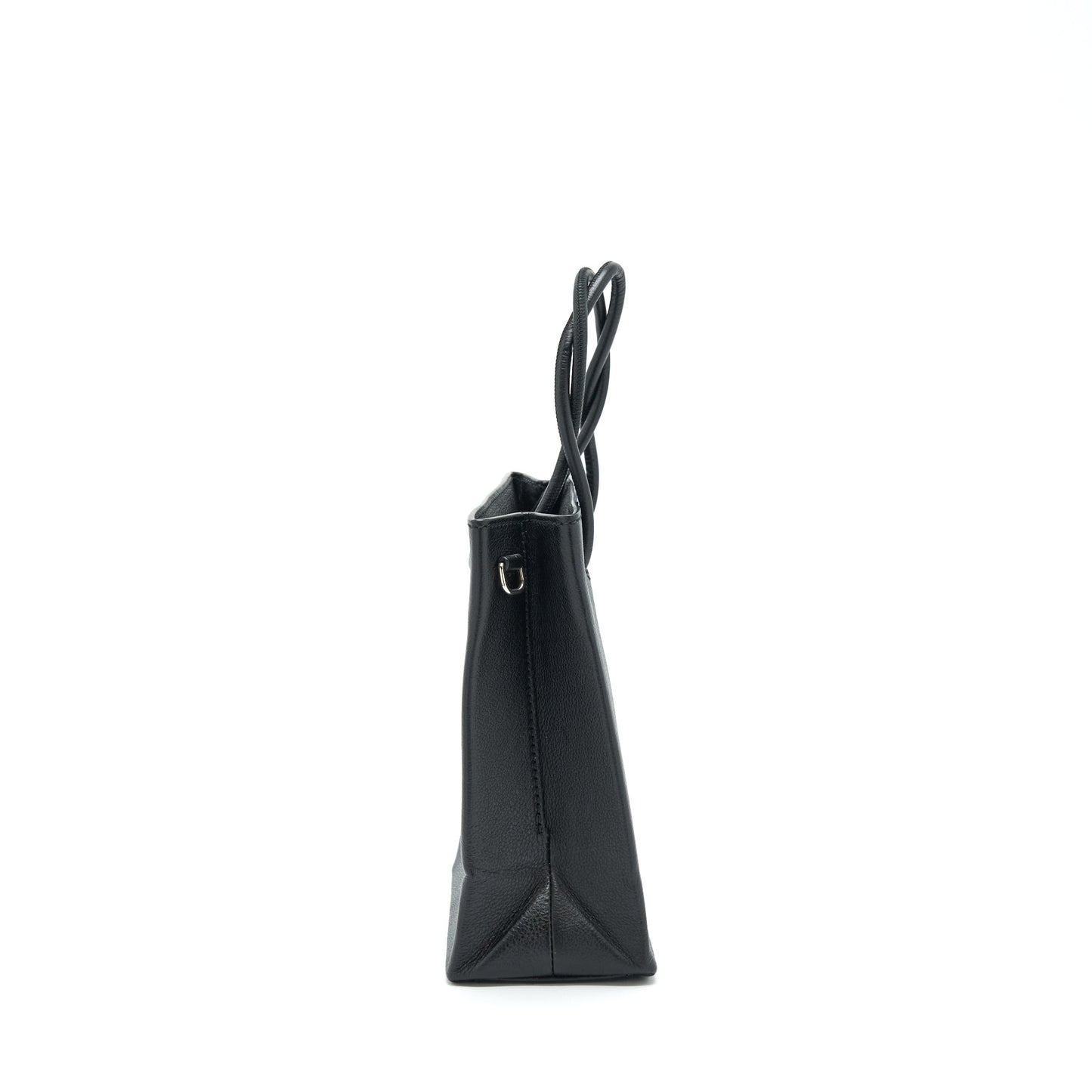 Balenciaga Top Handle Shopping Tote Purse Calfskin Black