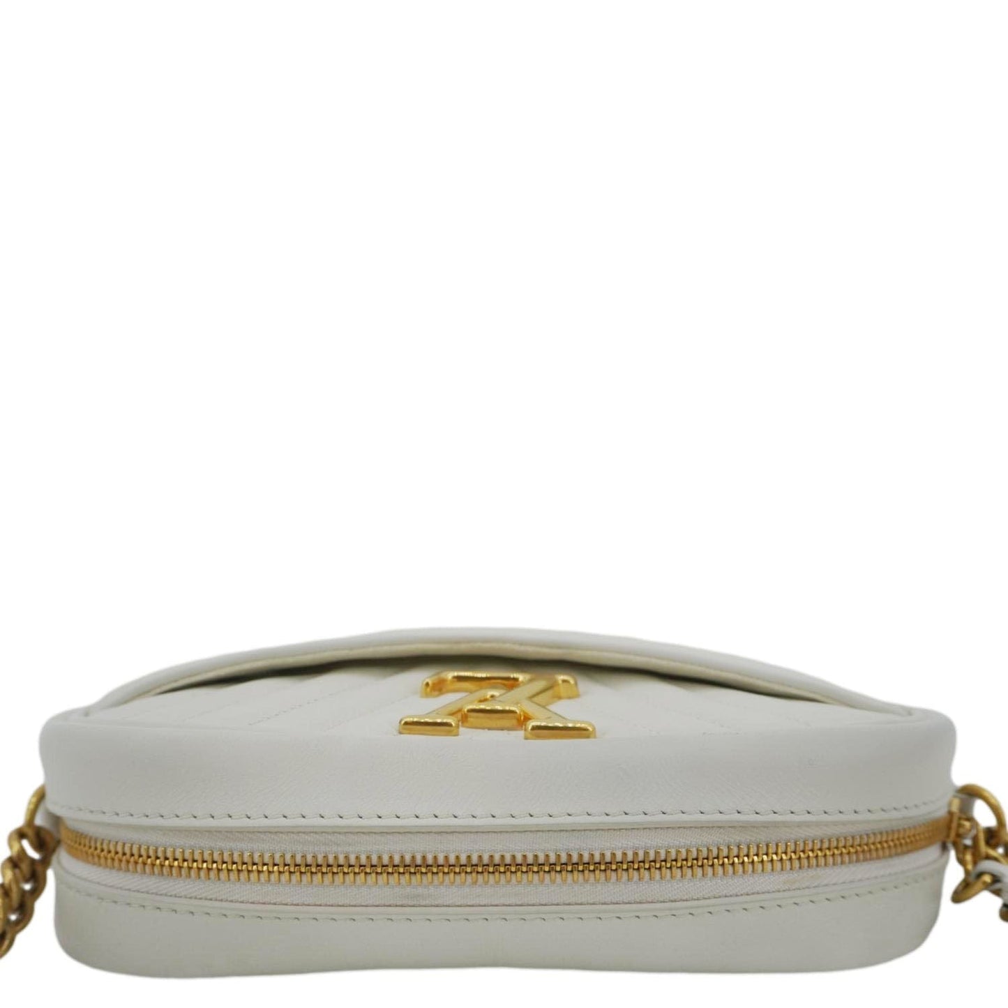 LOUIS VUITTON New Wave Quilted Calfskin Leather Camera Bag White