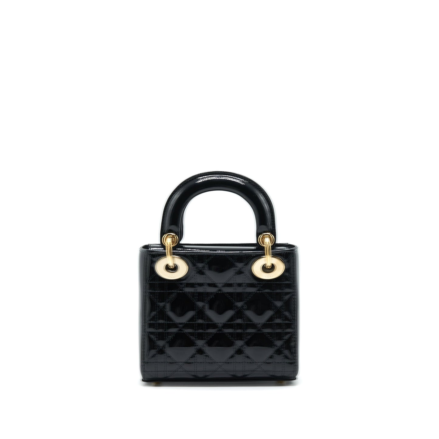 Dior Mini Lady Dior Patent Leather Black