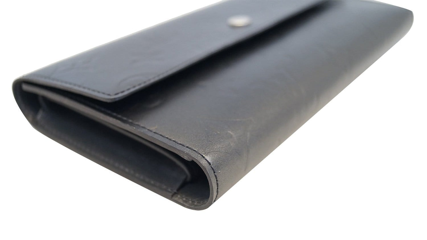 LOUIS VUITTON Porte-Tresor International Black Monogram Mat Wallet