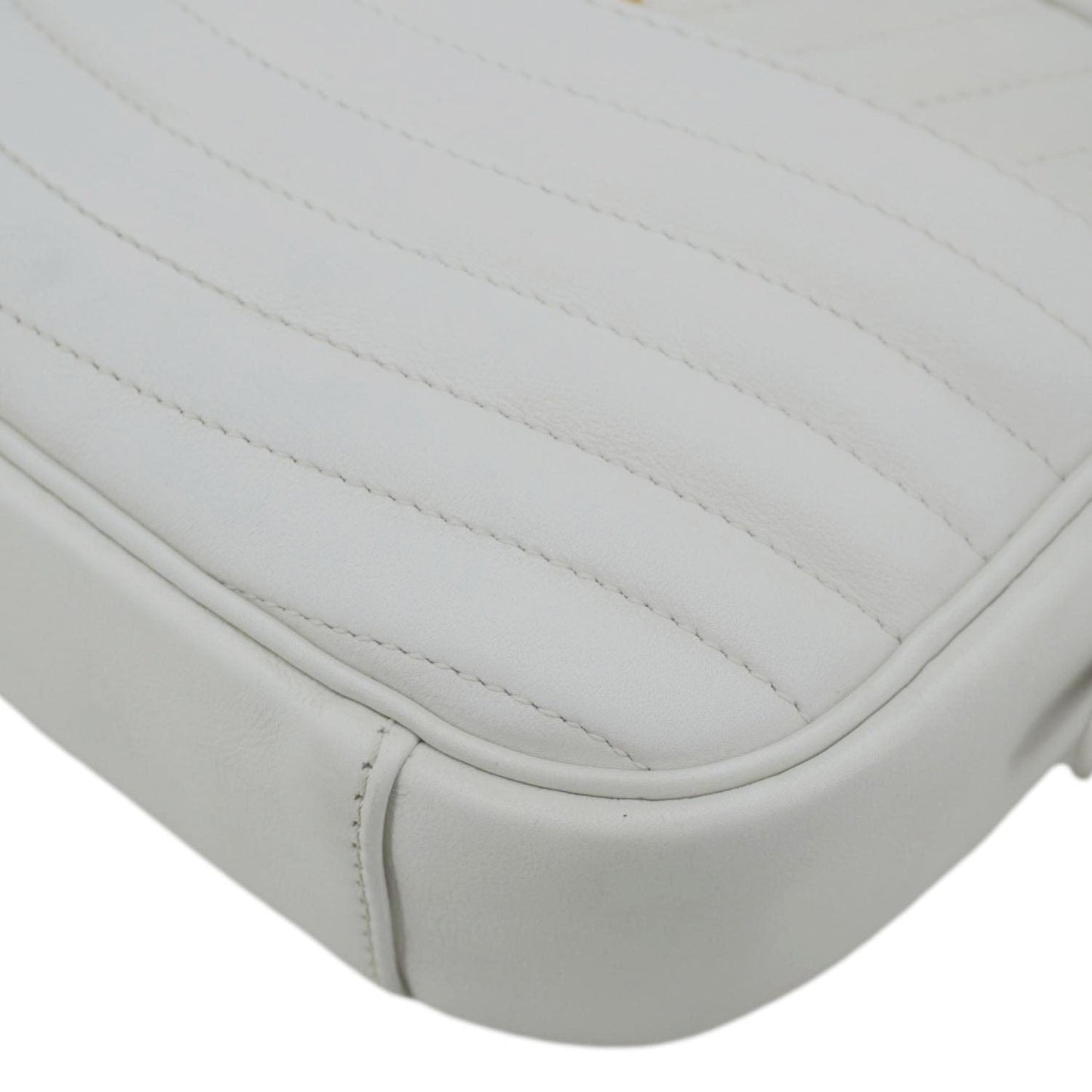 LOUIS VUITTON New Wave Quilted Calfskin Leather Camera Bag White