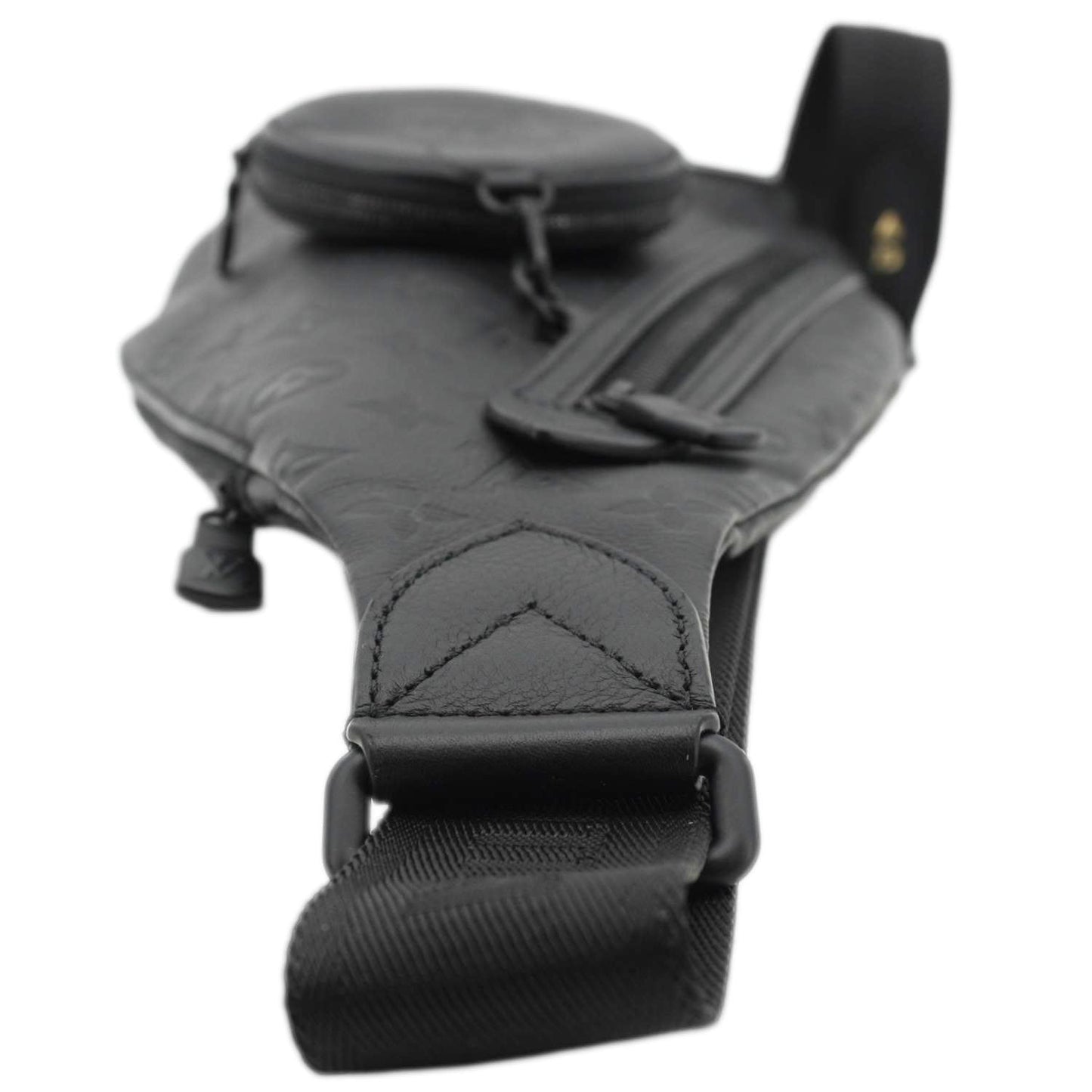 LOUIS VUITTON Duo Slingbag Taigarama Crossbody Bag Black