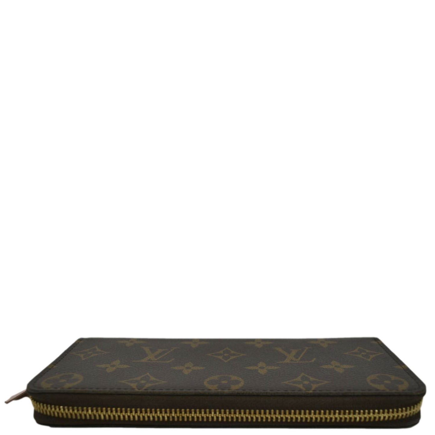 LOUIS VUITTON Clemence Monogram Canvas Zippy Wallet Brown