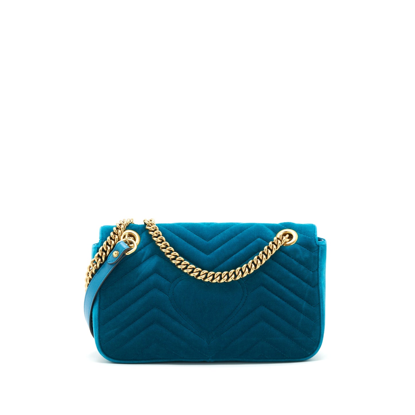 Gucci Mini Marmont Flap Purse Velvet Green