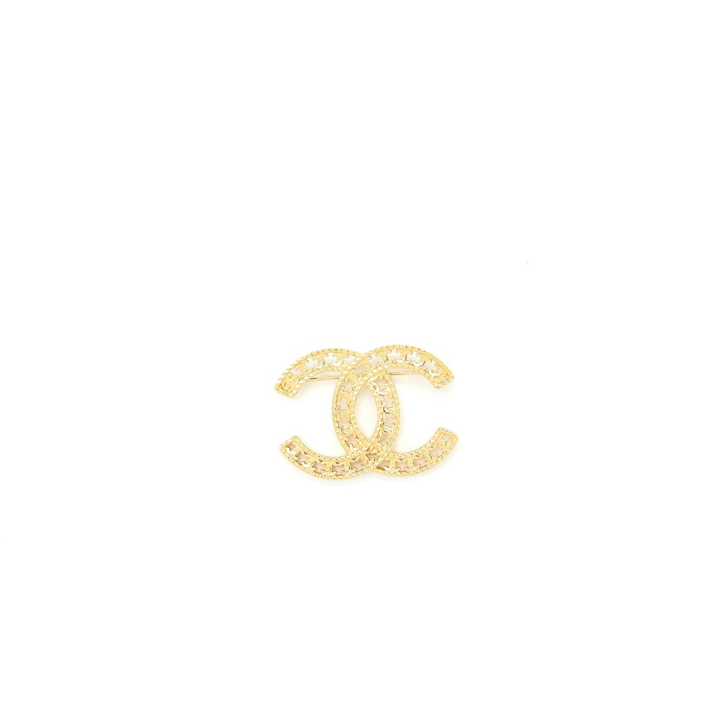 Chanel CC Logo/Mini CC Logo Brooch Gold Tone