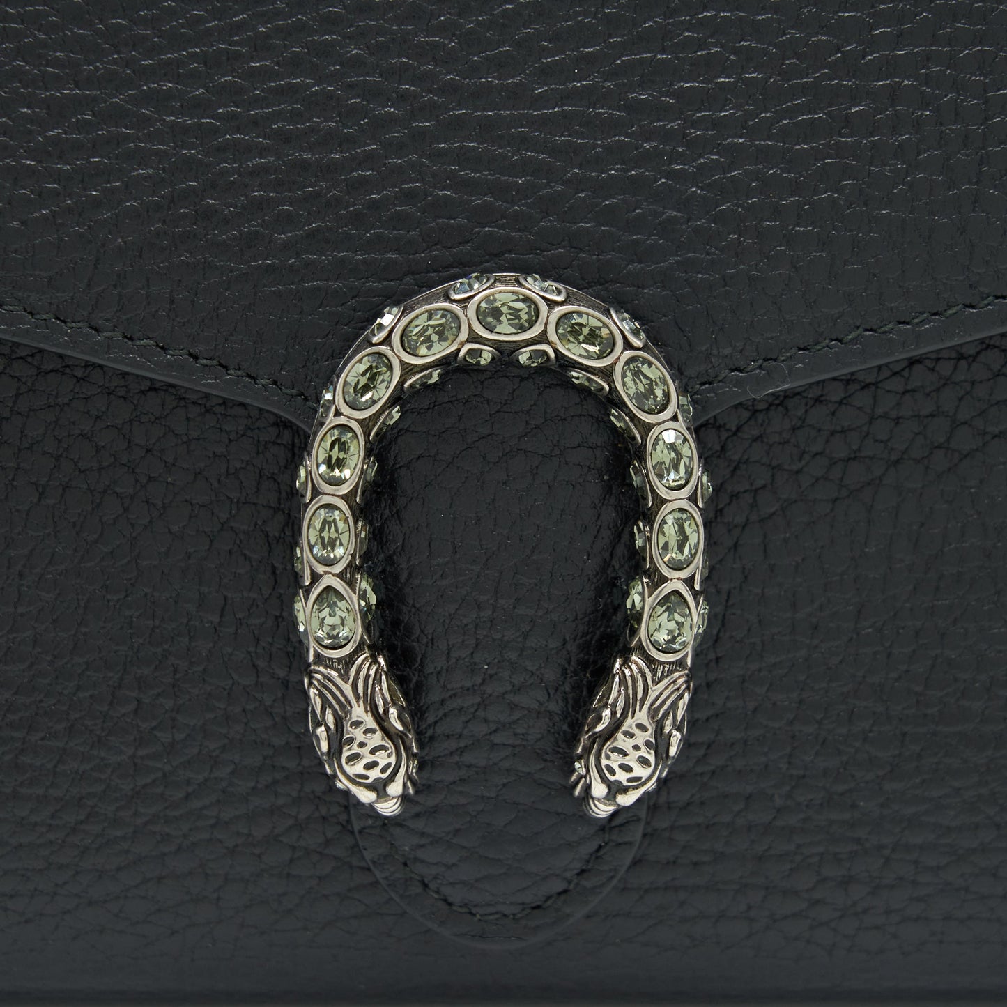 Gucci Mini Dionysus Wallet On Chain Grained Calfskin Black
