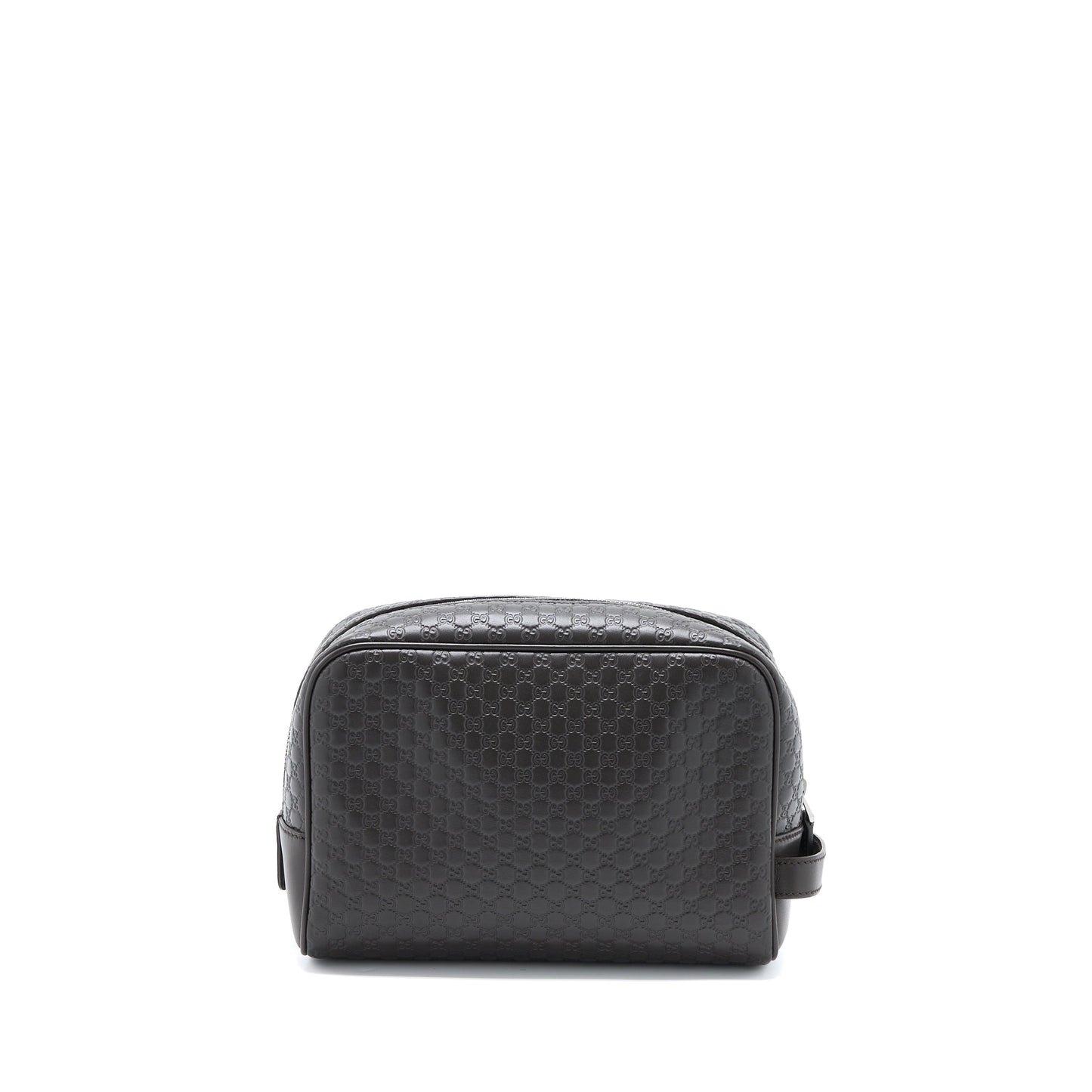 Gucci Print Pouch Calfskin Dark Brown
