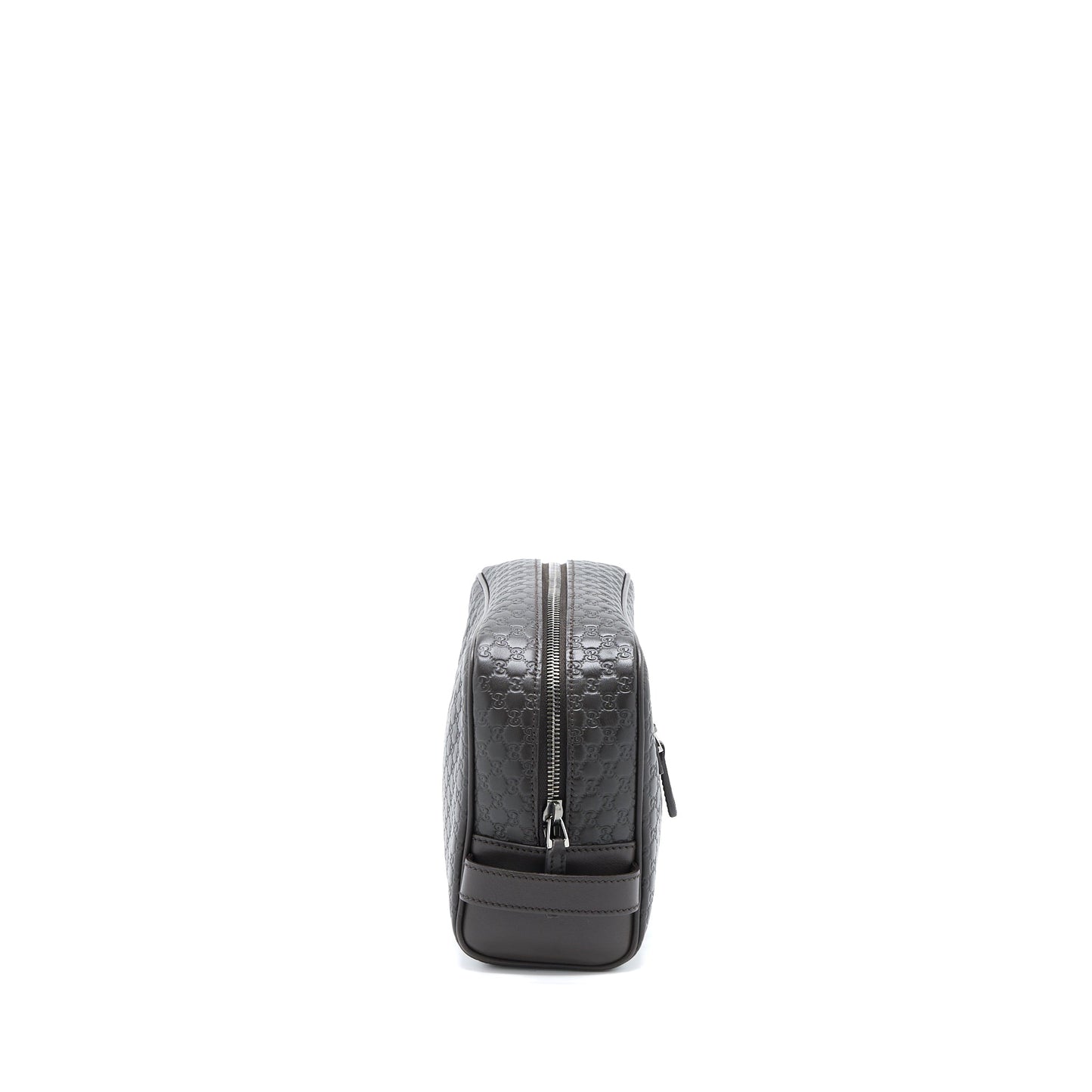 Gucci Print Pouch Calfskin Dark Brown