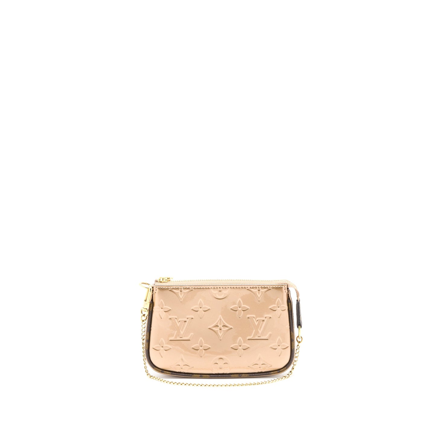 Louis Vuitton Mini Pochette Accessories Patent Bronze (New Version)