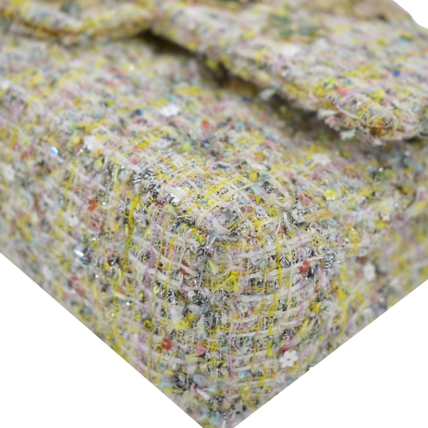 CHANEL Garden Party Flap Medium Tweed  Shoulder Bag Pastel