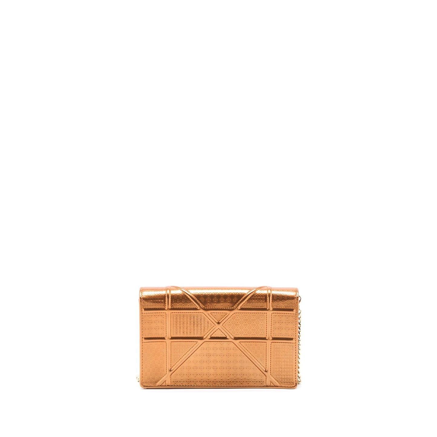 Dior Diorama Wallet on Chain Patent Metallic