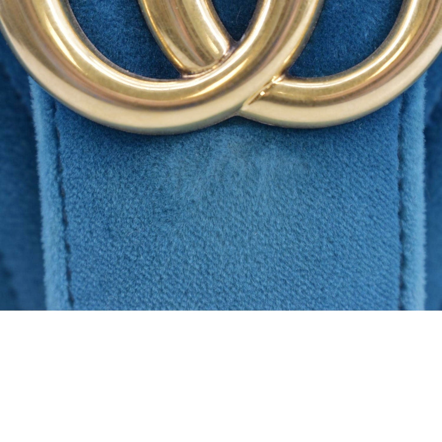GUCCI GG Marmont Small Velvet Shoulder Bag Turquoise 443497