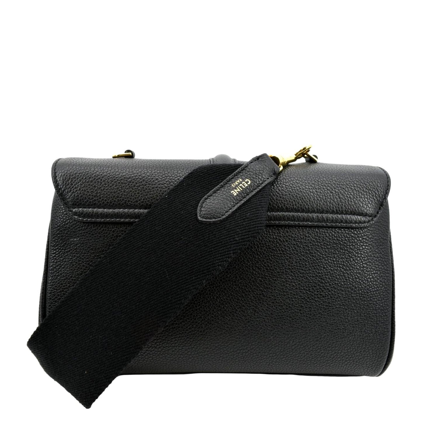 CELINE Teen 16 Calfskin Leather Crossbody Bag Black