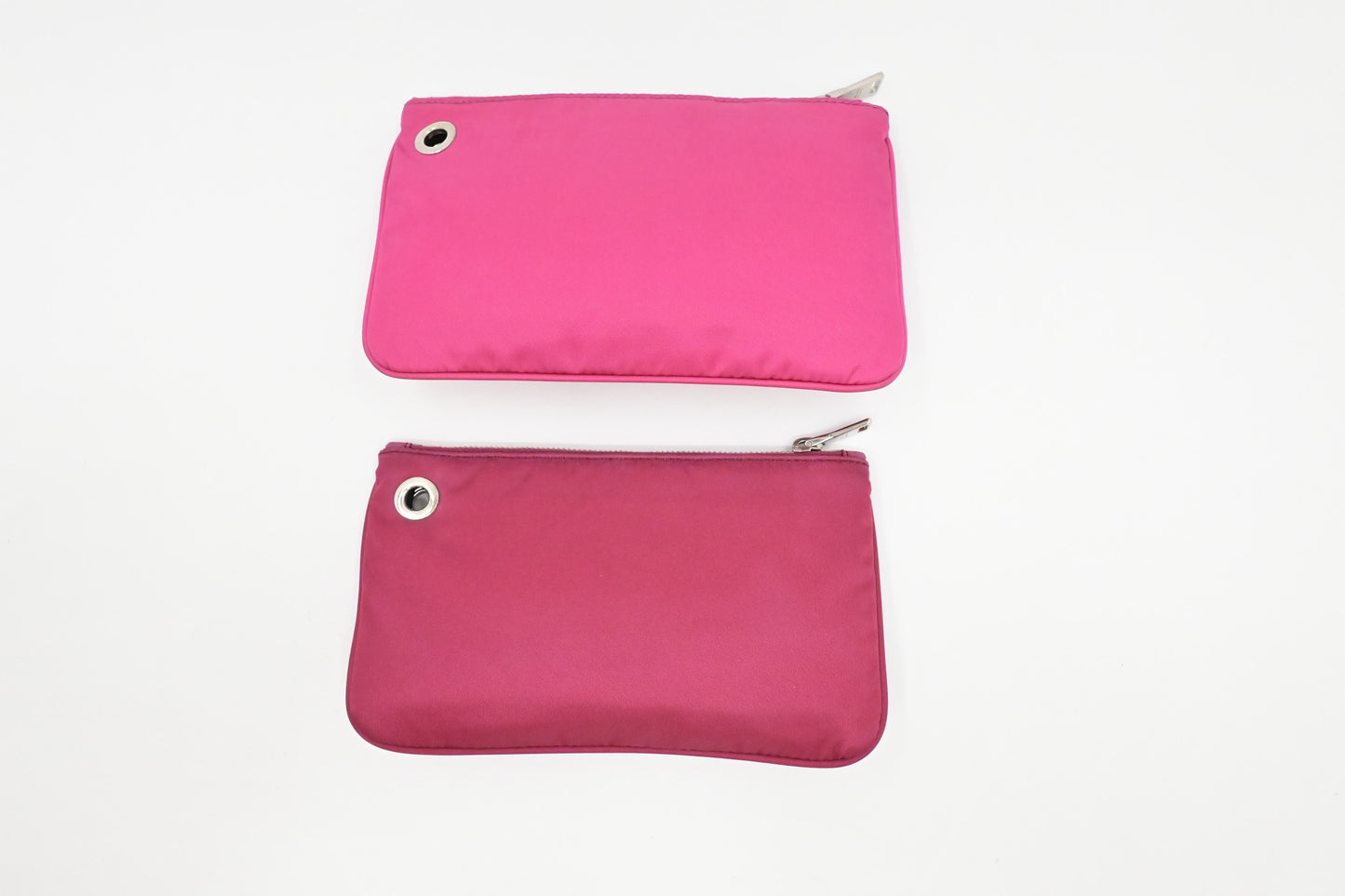 Prada Double O-Ring Pouch in Pink Nylon
