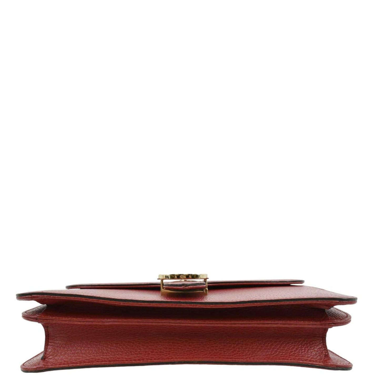 GUCCI Interlocking GG Calfskin Leather Crossbody Bag Red 510303