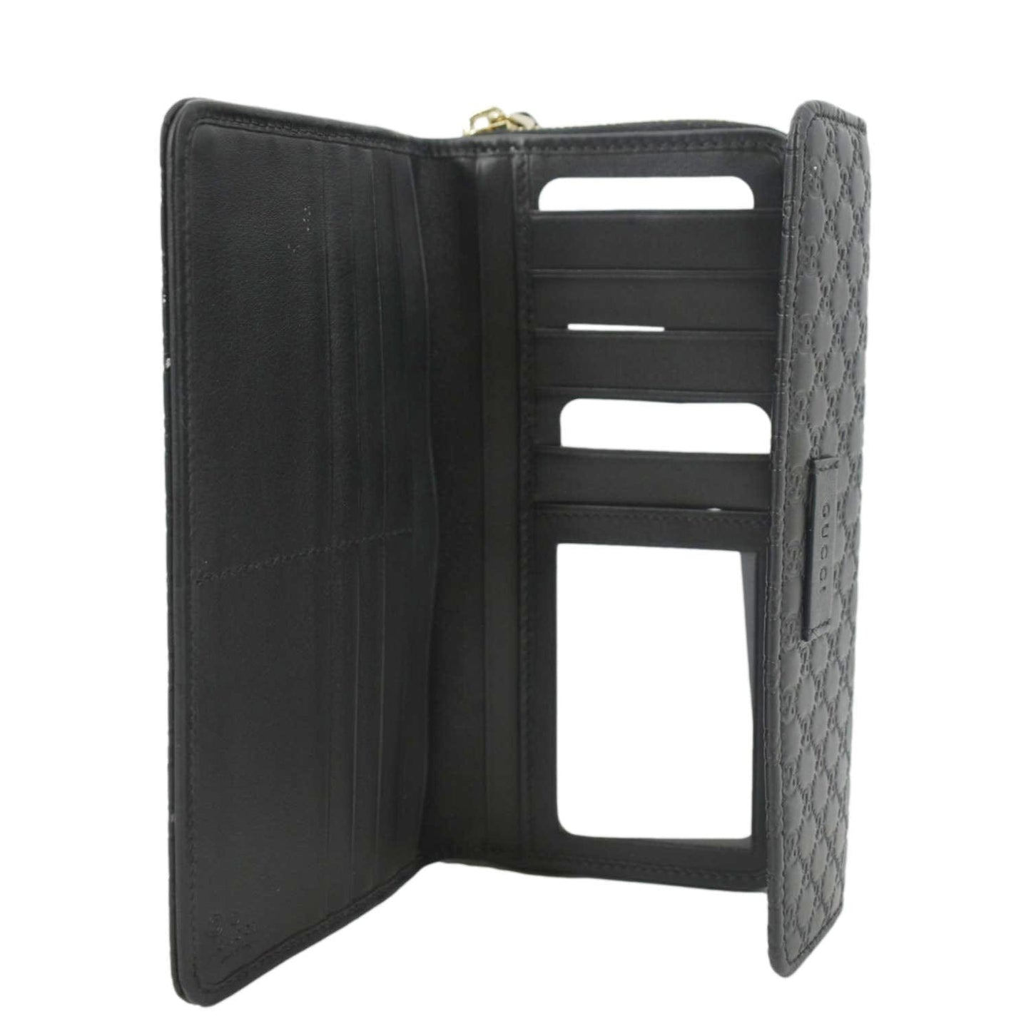 GUCCI Microguccissima Leather Wallet Black 449364