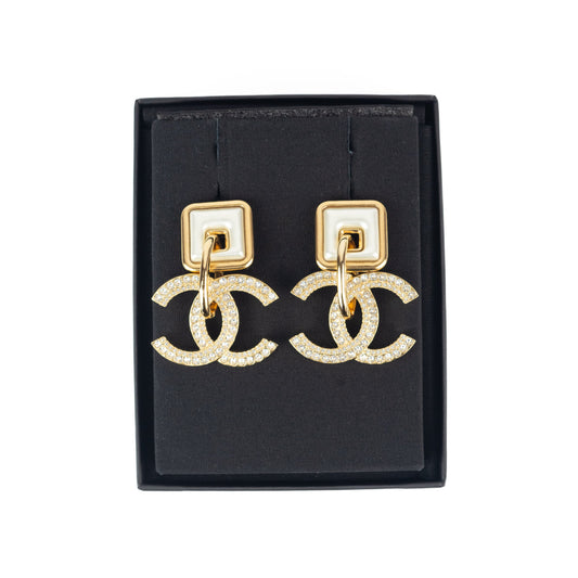 Chanel CC Dangling Earrings