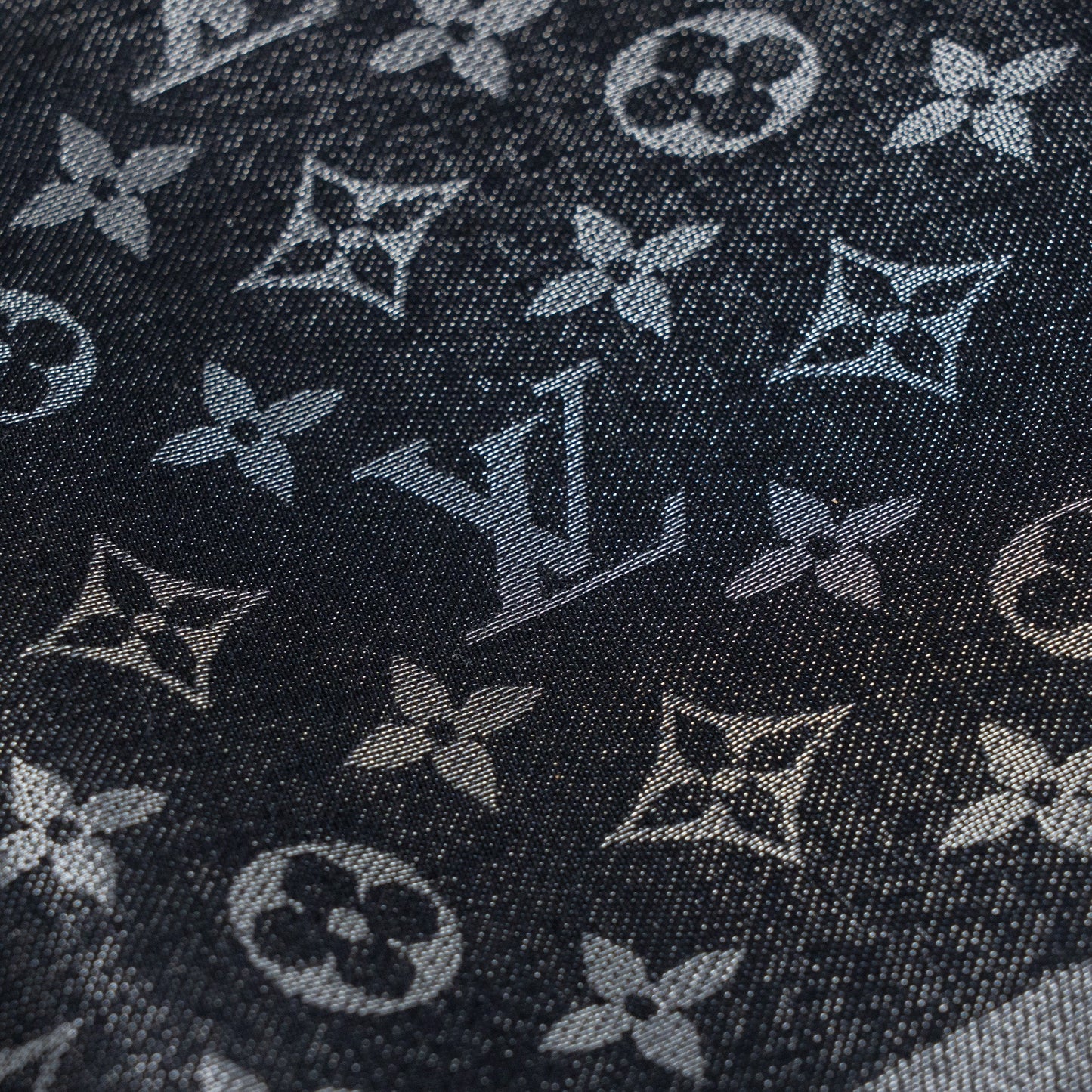 Louis Vuitton Monogram Shine Shawl Wool/Silk Black/Silver