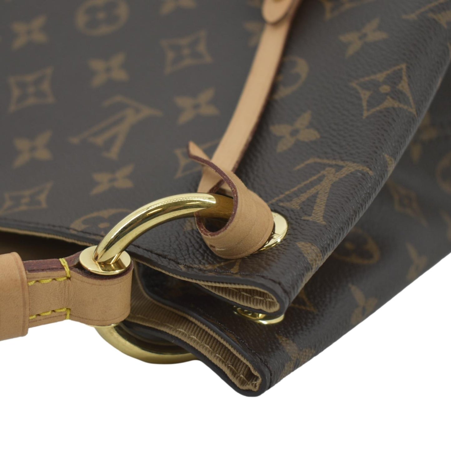 LOUIS VUITTON Graceful PM Monogram Canvas Hobo Bag Brown