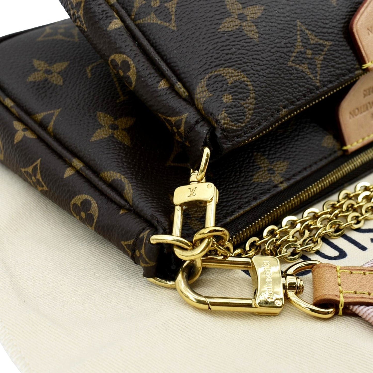 LOUIS VUITTON Multi Pochette Accessoires Monogram Canvas Shoulder Bag Brown